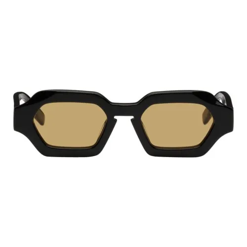 McQ Alexander McQueen Ацетатные солнцезащитные очки с нерегулярной формой мужские черные