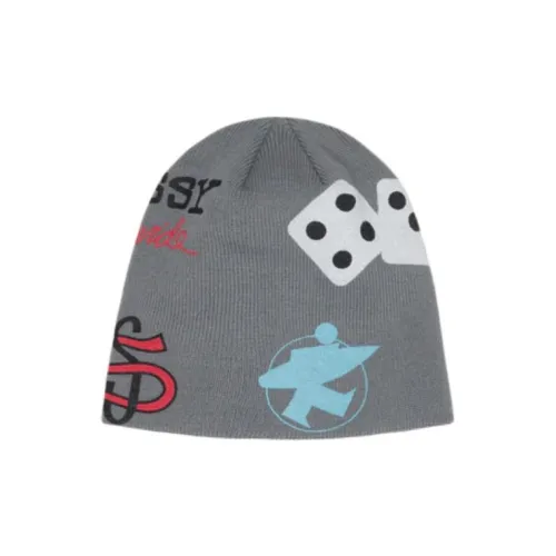 Stussy Акриловые Шапки-бини Унисекс Серый