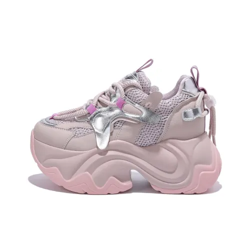 Junjali Аbrasion Resistant Легкий Увеличение Высоты Низкий Топ Толстая Подошва Кроссовки Женские