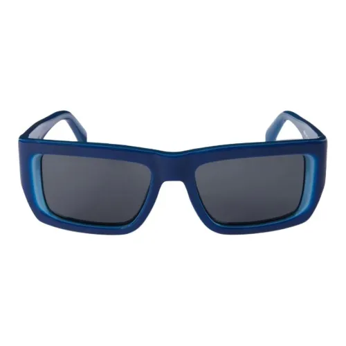 OFF Белый Ацетат Нерегулярная форма Солнцезащитные очки Унисекс Синий