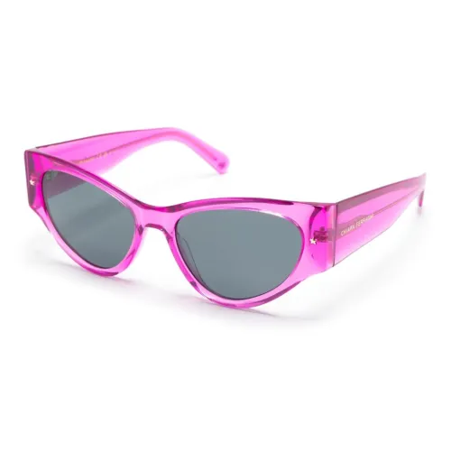 CHIARA FERRAGNI Ацетат Акрил Нерегулярная форма Солнцезащитные очки Женские Фиолетовый