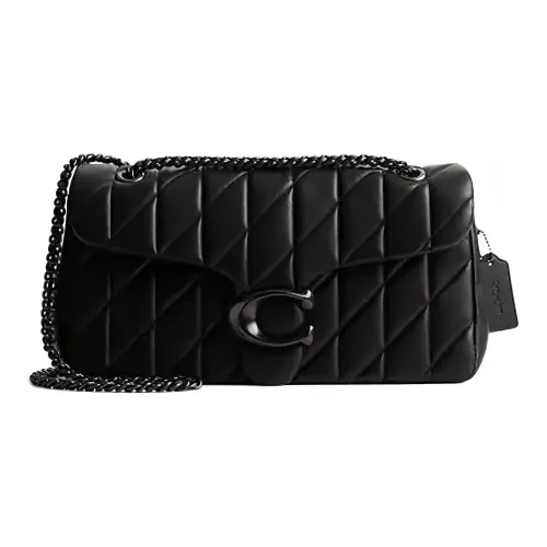 COACH Tabby Напп-Кожа Сумка через плечо Сумка на плечо Большая Женская Черная