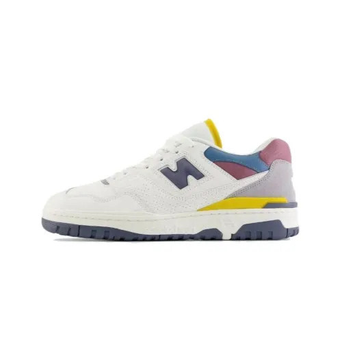 New Balance NB 550 Устойчивые к истиранию Дышащие Низкие Кроссовки для скейтбординга Мужские Белые и Синие