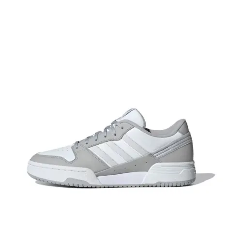 Adidas Originals Team Court 2 Slip-on Устойчивые к истиранию Низкий Топ Скейтборд Кроссовки Унисекс Белый Серый