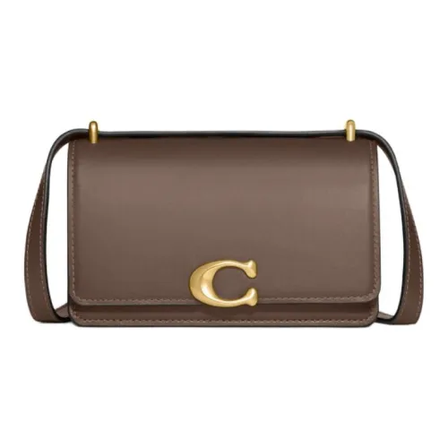 COACH Bandit Коровья кожа Сумка через плечо Маленькая Женская Темно-серый лаймовый