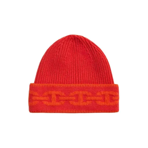 HERMES Кашемир Шапки-бини Женские Красный