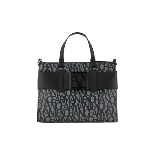 ARMANI EXCHANGEAE Хлопок Тоут Сумка Сумка для покупок Сумка на плечо Сумка Женская Черная