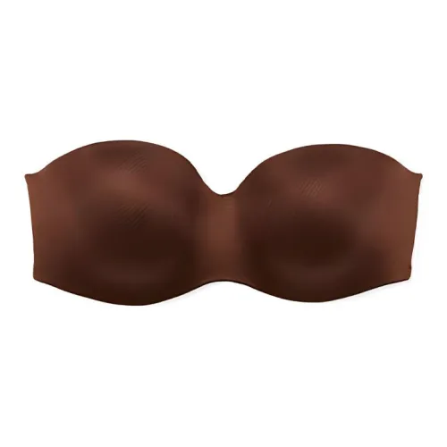 Victoria's Secret BODY By Victoria Collection 7440 Минималистичный Легко Подкладочный Гладкий Без бретелек Бюстгальтер Женский Темно-коричневый