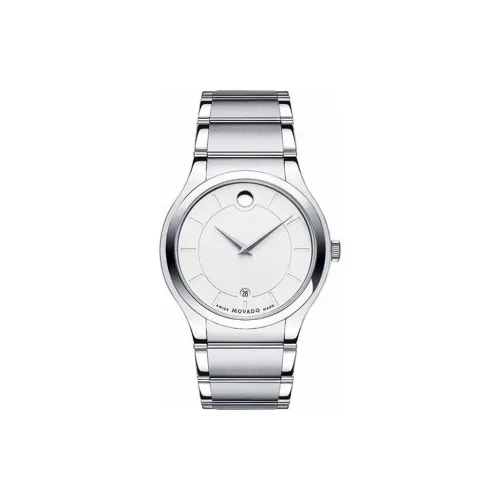 MOVADO Cool Knight Collection Кварцевый механизм Мужские часы Циферблат 40 мм Серебристый корпус из нержавеющей стали
