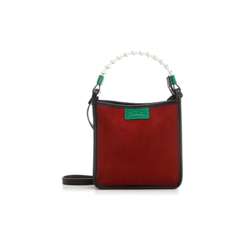 LONGCHAMP Le Foulonné Коровья кожа с замшей курьерская сумка сумка через плечо маленькая женская цвет красновато-коричневый