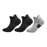 SS01 Короткие носки (Черный, Черный, Серый, 3 шт)