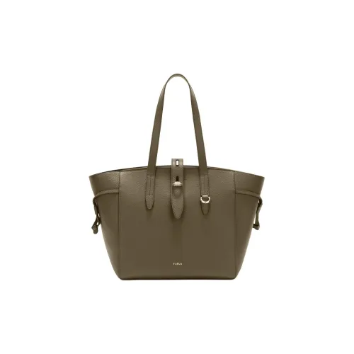 Furla Net Collection Коровья кожа крупнозернистая текстура сумка-тоут сумка для покупок сумка через плечо сумка среднего размера женская зеленая