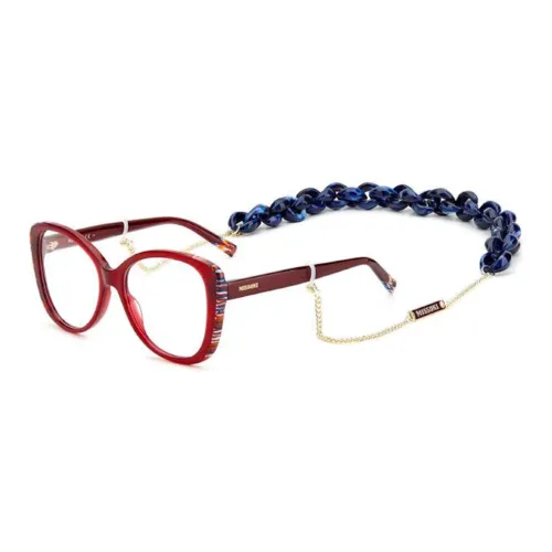 MISSONI Металлические Ацетатные Оправы для Очков Женские Кошачий Глаз Розовый