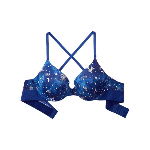 Victoria's Secret Розовый 5508 Сборка Украшение сборкой Позиционирование стиля WEAR EVERYWHERE PUSH UP Бюстгальтер Коллекция Bra Женские Синий