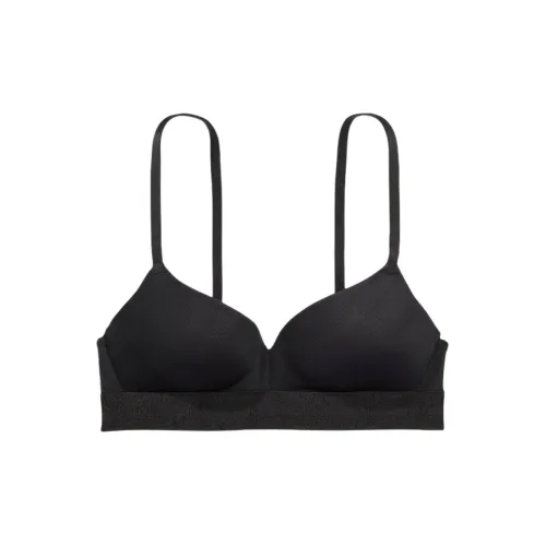 Victoria's Secret Розовый 9406 Сборка Украшение сборкой Позиционирование стиля WEAR EVERYWHERE PUSH UP Беспроводной Бюстгальтер Коллекция Бюстгальтер Женские Черный