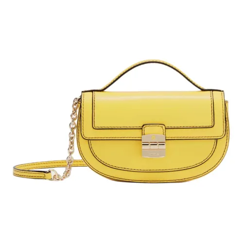 Furla Club 2 с рельефом телячья кожа седло сумка сумка через плечо сумка через плечо мини женский желтый