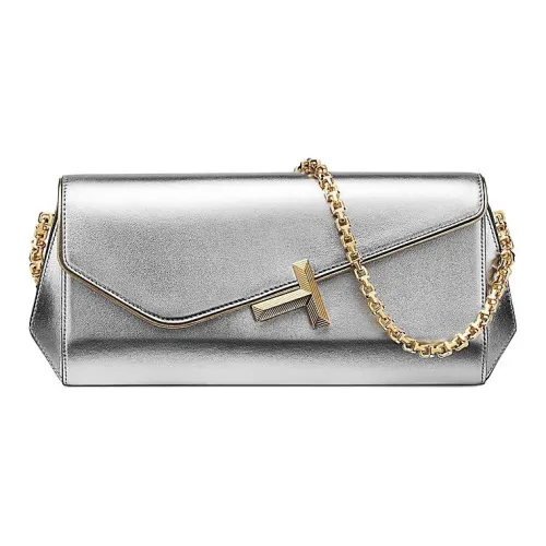 TIFFANY CO. Tiffany T Овечья кожа Сумка через плечо Сумка на плечо Женское серебро