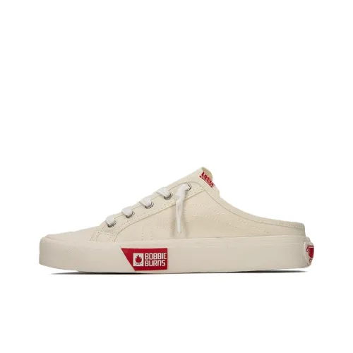 BOBBIE BURNS Slip-resistant Abrasion-resistant Low-top Canvas Shoes Unisex White BOBBIE BURNS Противоскользящие Износостойкие Низкие Кеды Унисекс Белый