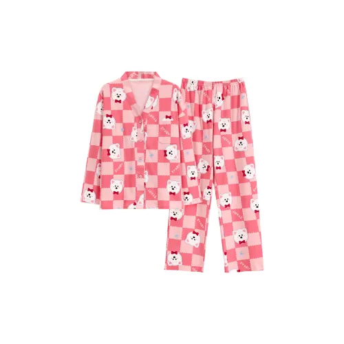 The Story Of The Flower Season Пижамный комплект Женские Темно-розовый