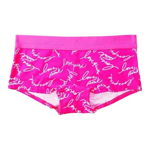 Victoria's Secret 1 Pack Ярко-розовый с принтом буквы Женские боксер-шорты