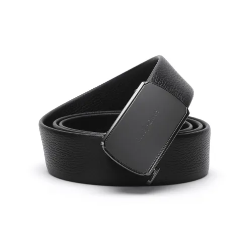 ELLE HOMME Ремень из натуральной коровьей кожи мужской черный ширина 3,55 см набор в подарочной коробке