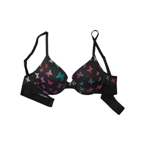 Victoria's Secret Розовый 5508 Сборка Украшение сборкой Позиционирование стиля WEAR EVERYWHERE PUSH UP Бюстгальтер Коллекция Bra Женские Черный