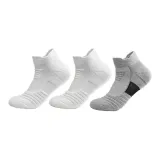 SS01 Короткие носки (Белый, Белый, Серый, 3 шт)