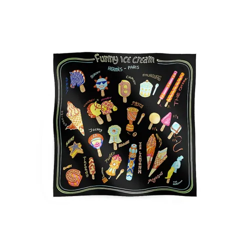 HERMES Fun Ice Cream Шелковые шарфы Мужской