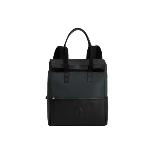 Furla Nylon с GRAIN LEATHER Рюкзак Средний Мужской Королевский Синий и Черный