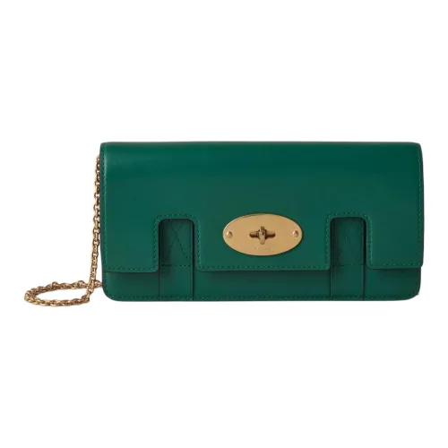 Mulberry Кожа Одно плечо Через плечо Клатч Женский Павлиний зеленый
