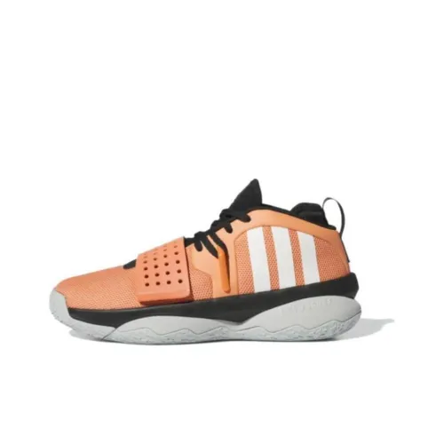 Adidas Dame 8 Extply Slip-Resistant Shock Absorbers Low Top Баскетбольные кроссовки Unisex Orange