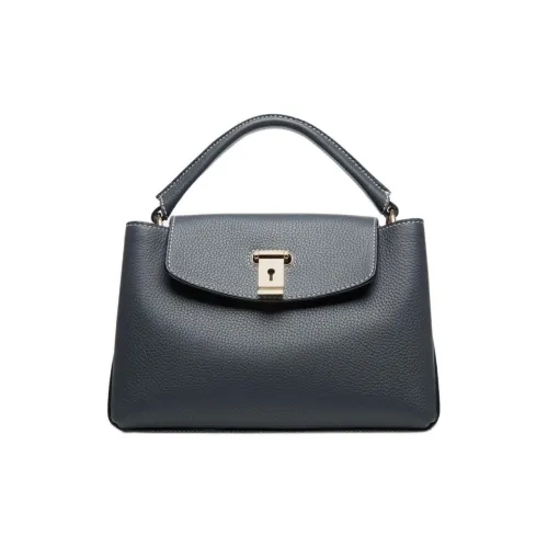 BALLY Рельефная Телячья Кожа Сумка через плечо Сумка Маленькая Женская Синяя