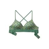 Зеленый цветочный с принтом