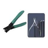 Зеленый большой набор щипцов для ногтей + набор для педикюра, 6 штук