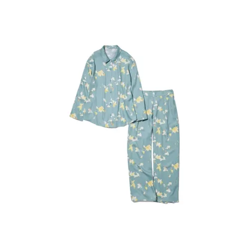 UNIQLO Пижамный комплект женский изумрудно-зеленый