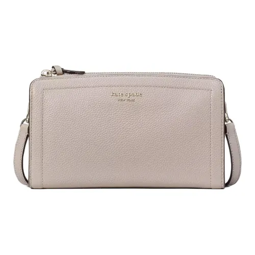Kate Spade Knott Litchi Grain Leather Crossbody Bag Small Women's Warm Gray Brown Кейт Спейд Knott Личи Грейн Кожаная Сумка через плечо Маленькая Женская Теплая Серый Коричневый