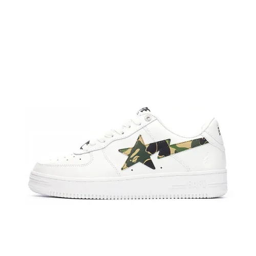 A BATHING APE ABC Camo BAPE STA Стильные Скейтбординги Женские Белые Зеленый Камуфляж