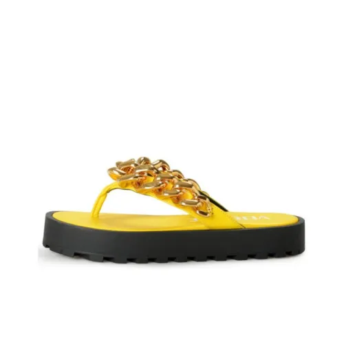 VERSACE Резина Подошва Шлепанцы Женские Желтые