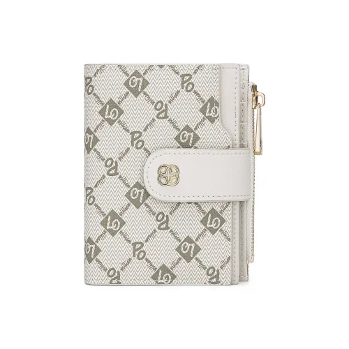 WilliamPOLO PVC Кошелек на молнии Минималистский стиль Милый Держатель для карт Маленький Женский Зеленый Белый Пыльно-розовый