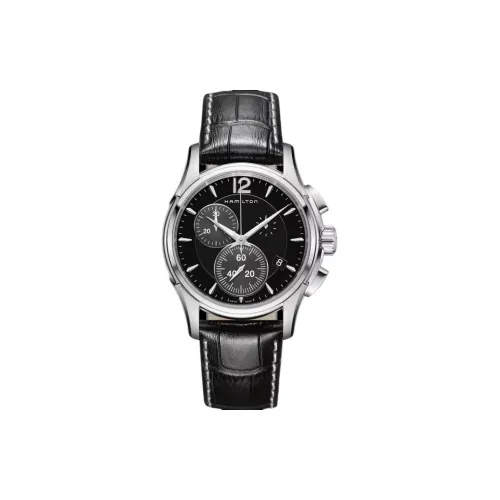 HAMILTON Quartz Механизм Унисекс Часы 42 мм Черный Циферблат Корпус из Нержавеющей Стали