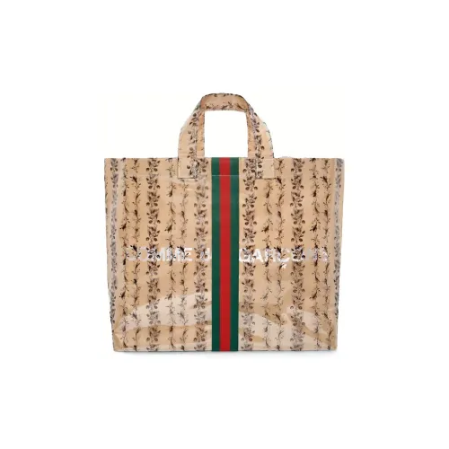 GUCCI CDG Collaboration Коровья кожа Тоут Сумка Сумка для покупок Сумка Унисекс Хаки