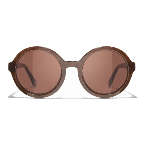 CHANEL Круглые Солнцезащитные очки Мужские Красные