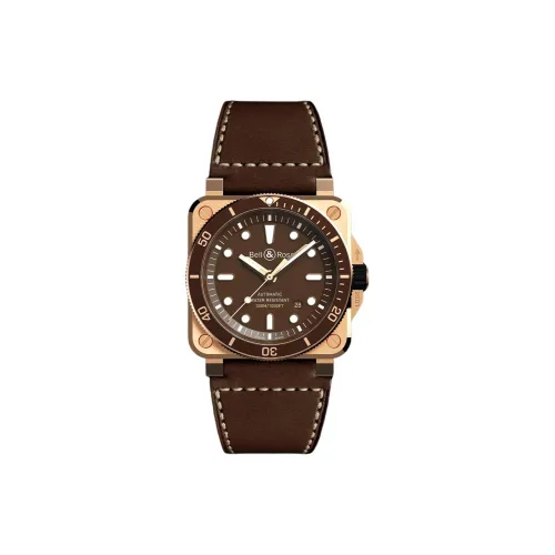 Bell & Ross Автоматический Механический Механизм Мужские Часы 42мм*12,05мм Коричневый