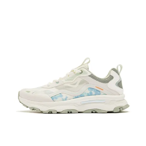 QIAODAN Cloud Travel 2,0 Износостойкий Легкий Дышащий и Противоскользящий. Низкий Топ Casual Мужской Бежевый Зеленый