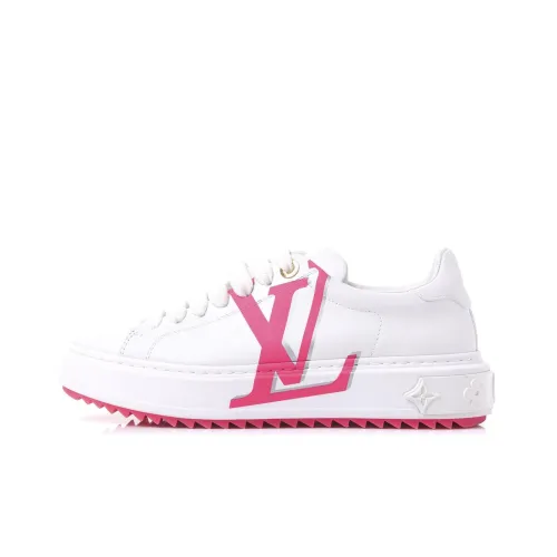 LOUIS VUITTON Time Out Low Топ Кроссовки для скейтбординга Женские Белые Розовые