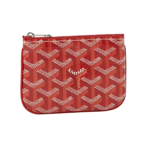 GOYARD Холст Телячья кожа Key Pouch Нано Унисекс Красный