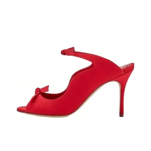 MANOLO BLAHNIK Быстросохнущие слипоны женские красные