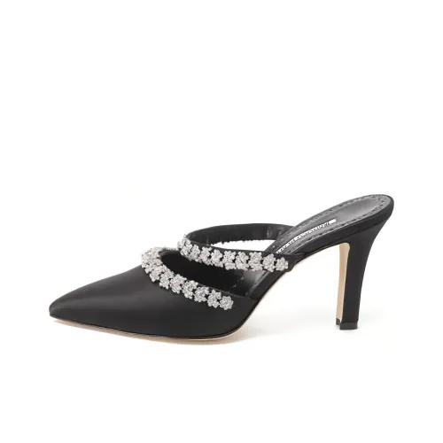 MANOLO BLAHNIK Домашние тапочки Женские Черный