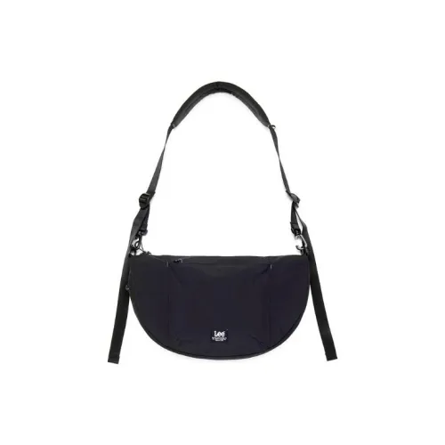 Lee Nylon Half Moon Хобо Сумка Сумка через плечо Стандартная Унисекс Черная