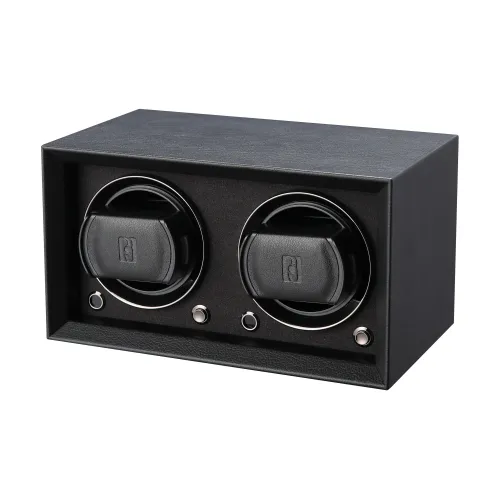 PUAL Дизайн P.D UK Badi 2 единицы Watch Winder Кожа Черный Кожа Синий Кожа Коричневый Унисекс Маленький 2L